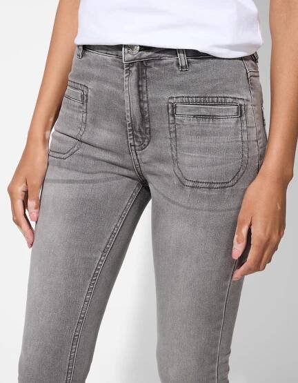 Džíny - Rozšířený střih Bootcut Fit - seda