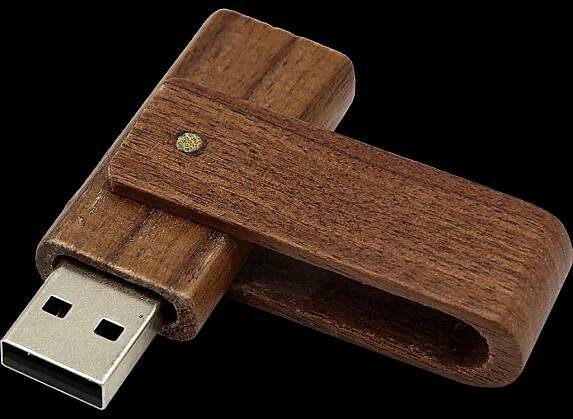 USB Flash disk - Dřevěný - 64 GB - USB 3.0 - Ořech - Elektro