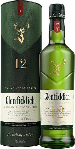 Glenfiddich 12 Years Single Malt Scotch Whisky v dárkovém balení