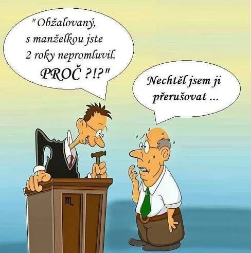 Soudce se ptá manžela