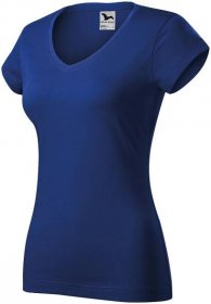 MALFINI® Dámské lehce vypasované tričko Fit V-neck 162 - královská modrá z kolekce MALFINI