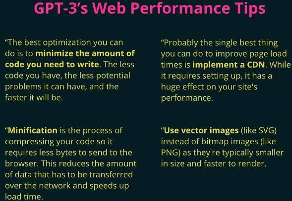GPT-3 On Web Performance