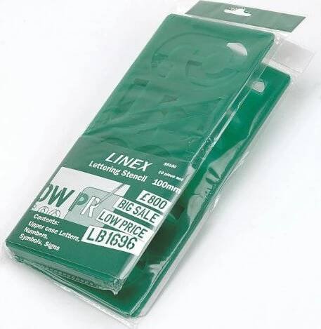 Linex šablona písmen a číslic 100 mm