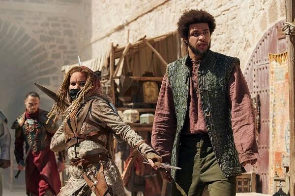 Marcus Rutherford and Ayoola Smart in Damane (2023)