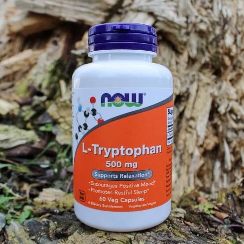 Now Foods L-Tryptofan 500 mg 60 cps.