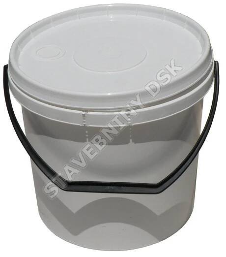 Kbelík 5l bílý PP s plast. ouškem a víkem s pojistkou | DSK stavebniny
