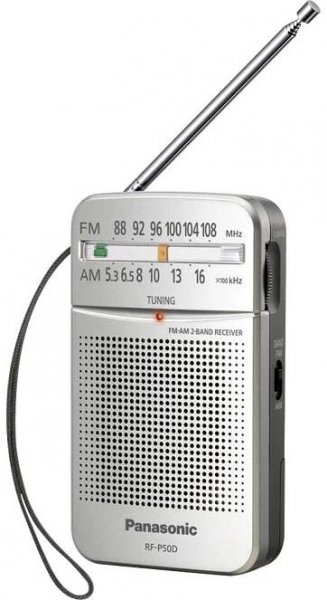 Panasonic RF-P50DEG RF-P50DEG-S kapesní rádio, FM, stříbrná