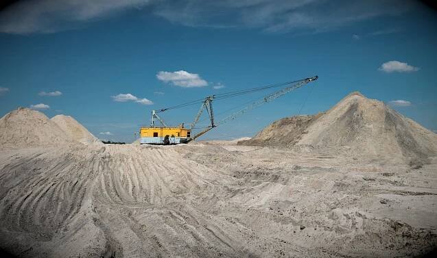 A titanium ore quarry in Ukraine.