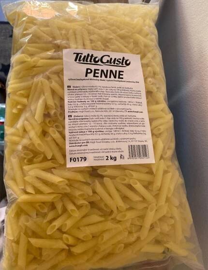 Penne rýžové bezlepkové těstoviny žluté Tutto Gusto