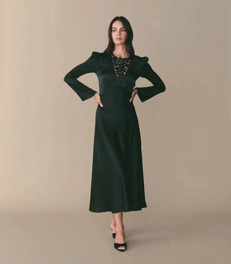 DÔEN Green Melinda Dress