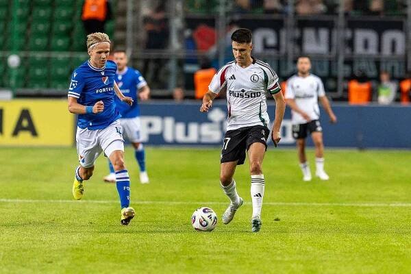 Odvetné utkání 2. předkola fotbalové Evropské ligy: Legia Varšava - Baník Ostrava, 31. července 2025, Varšava.