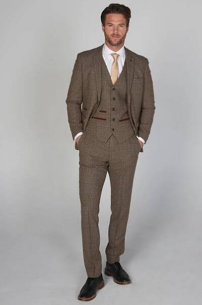 Ralph Brown Tweed Suit By Paul Andrew