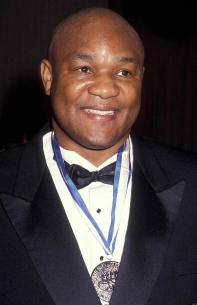 George Foreman attends Sixth Annual Great Sports Legends Dinner on October 8, 1991 in New York City. 