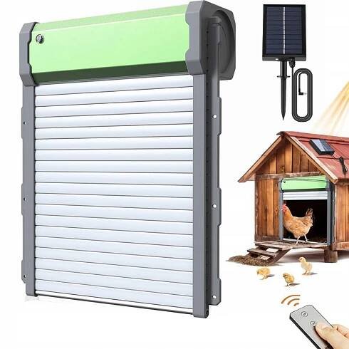 INTELIGENTNÍ SOLÁRNÍ DVEŘE DO KURNÍKU, AUTOMATICKÉ OTEVÍRÁNÍ/ZAVÍRÁNÍ