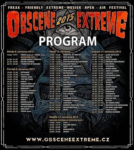 Obscene Extreme zveřejňuje program | Spark Rock Magazine