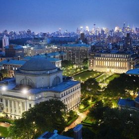 Columbia campus and NYC skyline