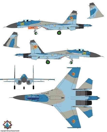 Sukhoi Su-30 story in colours. Sukhoi Su-30 fighter worldwide camouflage and painting schemes. Prototypes, experimental