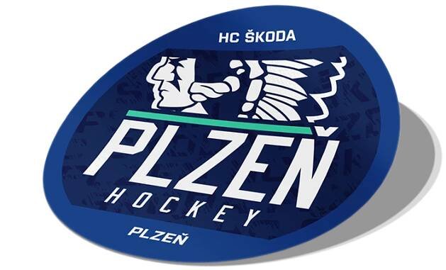 Kulatá samolepka HC Škoda Plzeň