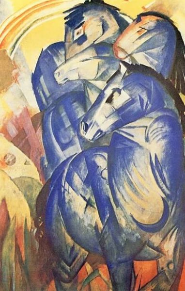 Blue Horse I by Franz Marc and Der Blaue Reiter
