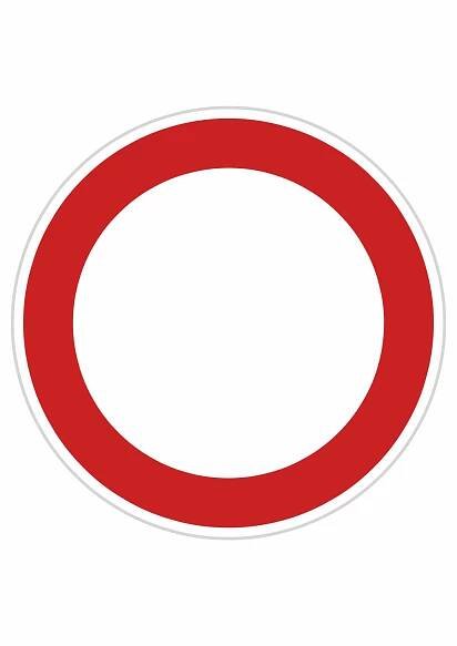Dopravní značky plechové - Zákazové: Zákaz vjezdu všech vozidel, v obou směrech (B1)