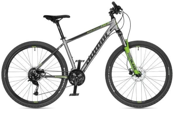 AUTHOR Solution 27,5 2023-24 19" stříbrná-matná/zelená MTB XC 27,5"kolo