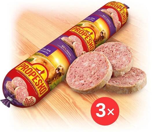 Propesko salám pro psy s jehněčím 3 × 1 kg