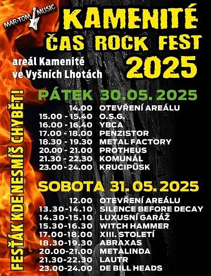 KAMENITÉ ČAS ROCK FEST 2025 - Festíky