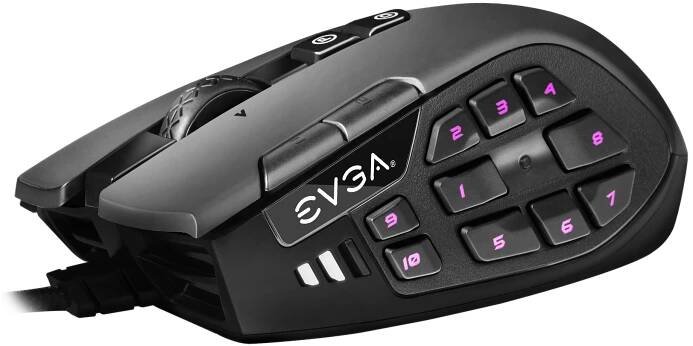 EVGA - Products - EVGA X15 MMO Gaming Mouse, 8k, Wired, Black, Customizable, 16,000 DPI, 5 Profiles, 20 Buttons, Ergonomic