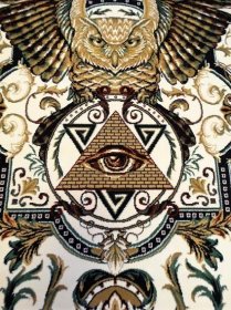 UNIQABLE, Masonic Woven Area Rug Freemason Illuminati Ring Owl Tapestry All Seeing Eye » Uniqable Rings