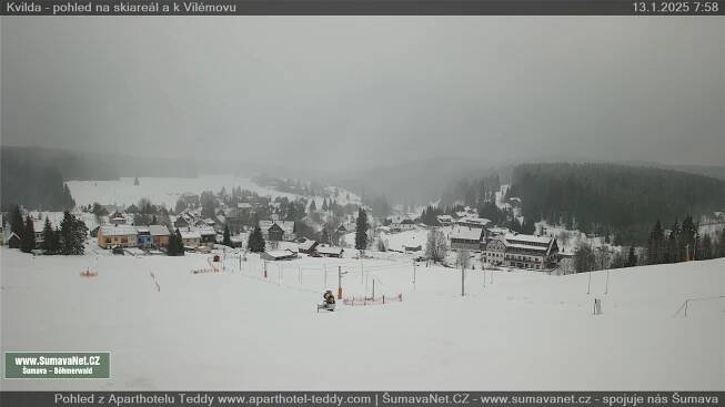 WebCam Archiv: Kvilda - pohled od sjezdovky