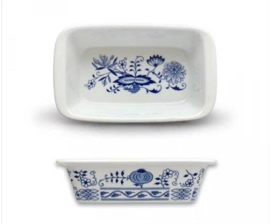 mísa zapékací obdélník 17 cm cibulák Henriette henrieta Saphyr Thun 1 ks cibulákový porcelán Nová Role