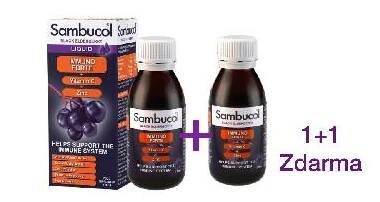 Sambucol - Black Elderberry Sambucol Immuno Forte sirup 1+1 zdarma