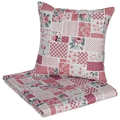 SCANquilt přehoz na postel Sofa patchwork červenobéžová 160 x 265 cm od 2 450 Kč - Heureka.cz