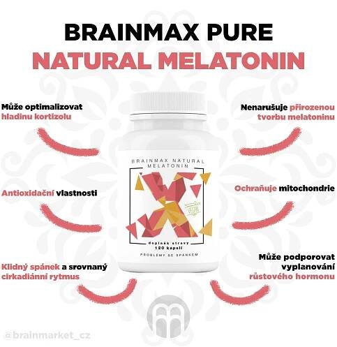 BrainMax Natural Melatonin 120 kapslí 6