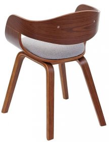 MCW Jídelní židle A47, dřevěná ohýbaná retro konstrukce vzhled ořechu