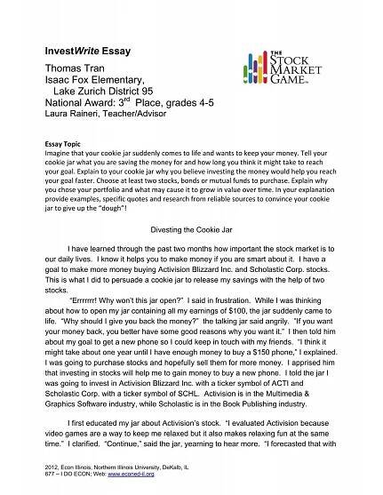essay about buying stocks