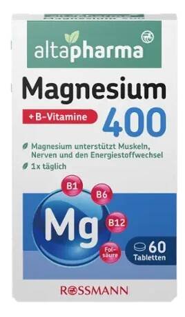 Tablety s hořčíkem a komplexem vitamínů B, doplněk stravy