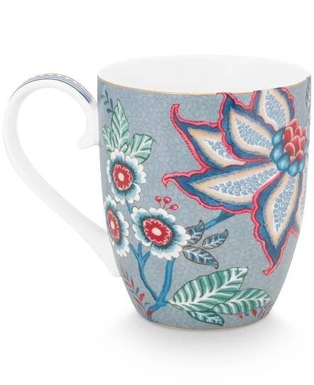 Pip Studio Flower Festival sada 2 hrnků 440ml, modrá
