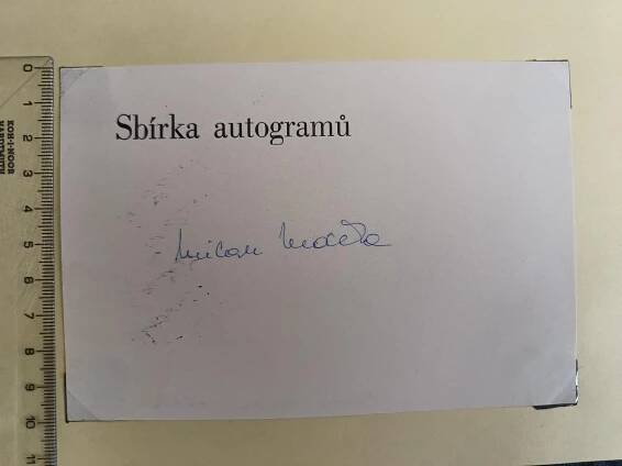 Podpis, autogram MILAN NEDĚLA, herec