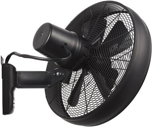 Lucci air 213124 - Nástěnný ventilátor BREEZE 55W/230V černá pr. 46 cm + dálkové ovládání