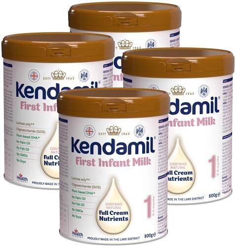 4x KENDAMIL Mléko kojenecké 1 DHA+ 800 g