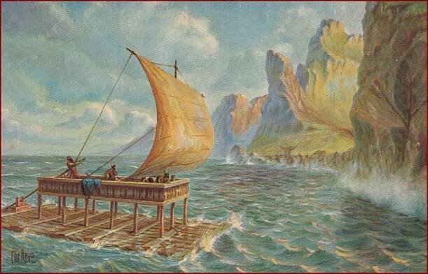 Lodě (vodní doprava) * Marine Galerie 145 - dřevěný vor * M2670