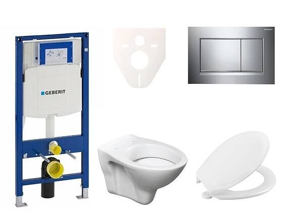 Cenově zvýhodněný závěsný WC set Geberit do lehkých stěn / předstěnová montáž+ WC S-Line S-line Pro 111.300.00.5NR6