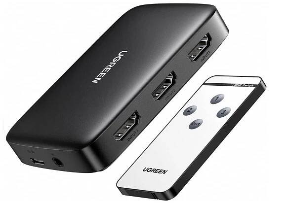 HDMI rozbočovač UGREEN HDMI Switcher 3 In 1 Out 4K@30HZ (80125) | DATART