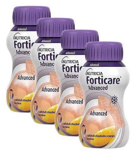 FORTICARE Advanced chladivé mango/broskev 4x125 ml