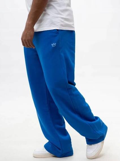 ŠIROKÉ TEPLÁKOVÉ KALHOTY BAGGY Pánské Tmavě modré Jigga DIAGONAL M Značka Jigga Wear