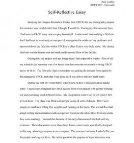 003 Self Reflective Essays Of Reflection Introduction Ejhet Unbelievable Essay On Writing Assessment Paper Example Conclusion Full