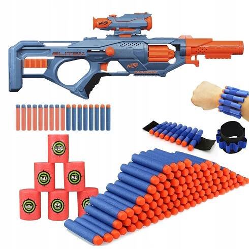 SADA ODSTŘELOVAČE NERF ELITE EAGLEPOINT DOPLŇKY CÍLE ŘEMÍNEK ŠIPKY