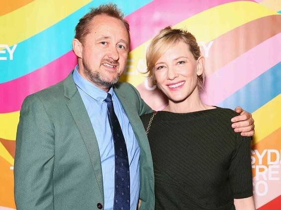 Andrew Upton and Cate Blanchett attend the opening night of Cyrano de Bergerac, directed by Andrew Upton at Sydney Theatre Company on November 15, 2014 in Sydney, Australia