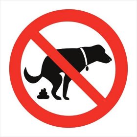 Cedule „Zákaz venčení psů“
